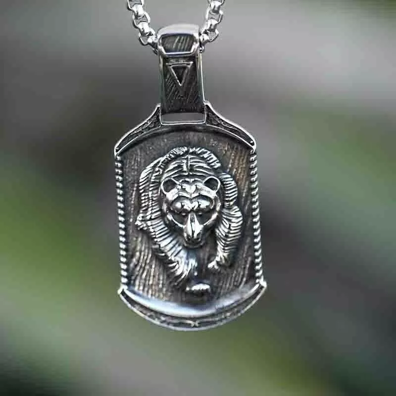 Men Icon of Power Grant Protection Muscular Bear Pendant Vintage Viking Necklace