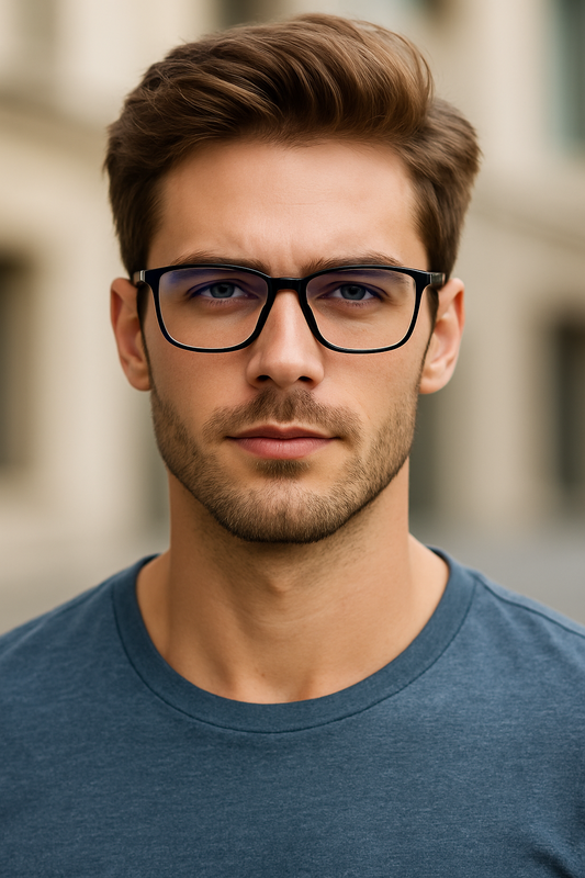 Men's Anti-Blue Light Glasses Lightweight Frame Eye Strain Relief Office & Daily # 6919