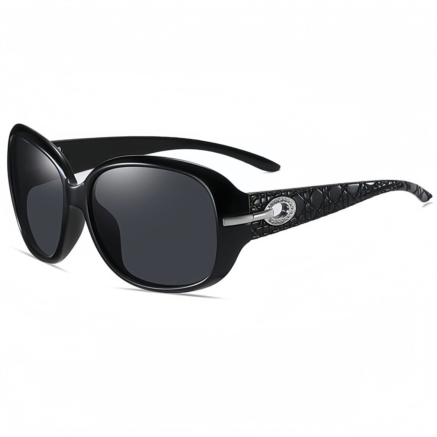 Women Diamond-Inspired Arms Anti-UV400 Polarized Sunglasses Travel Driving Beach # ST2012