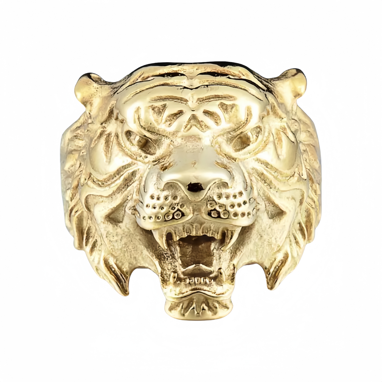 Men Tiger Head Symbol of Courage Leadership Wealth Strength Animal Engraved Ring # R31