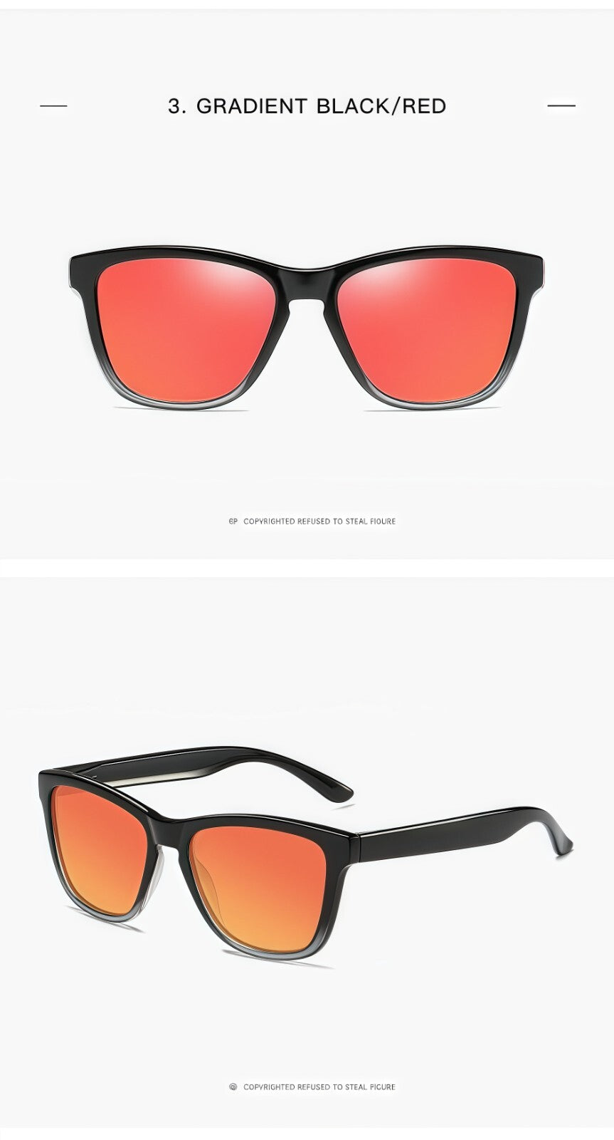 Men Gradient Color Lightweight UV400 Driving Anti-Glare HD Polarized Sunglasses # 0717