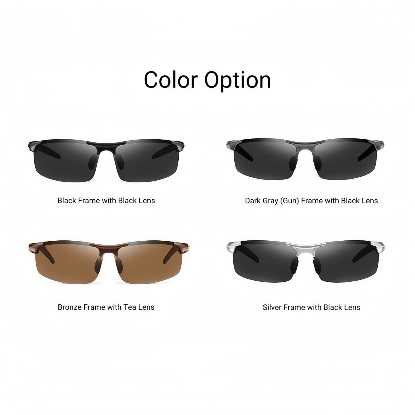 Men's Lightweight Polarized Sunglasses Driving HD UV400 Anti-Glare Sport Fishing # 8177