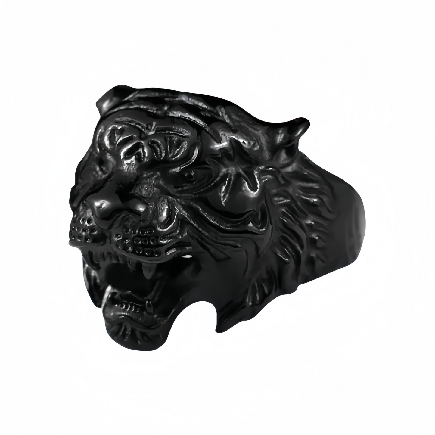 Men Tiger Head Symbol of Courage Leadership Wealth Strength Animal Engraved Ring # R31