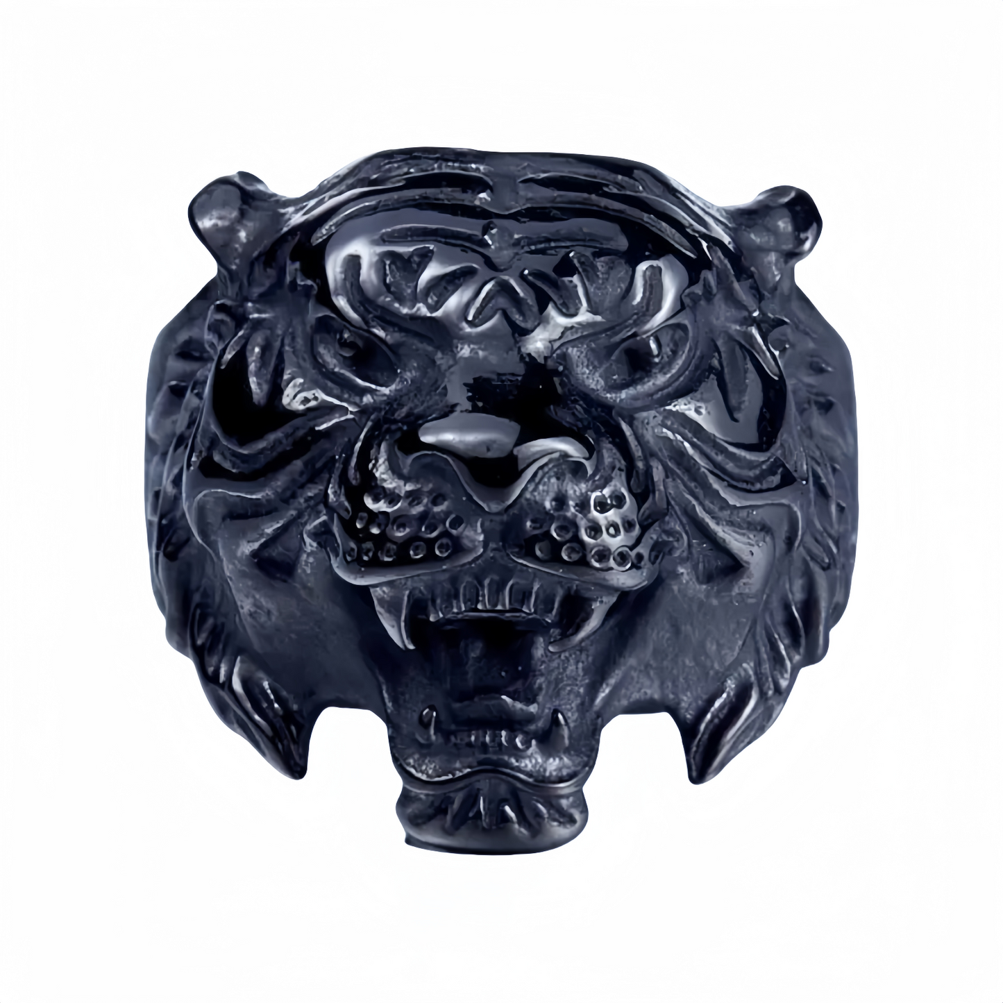 Men Tiger Head Symbol of Courage Leadership Wealth Strength Animal Engraved Ring # R31