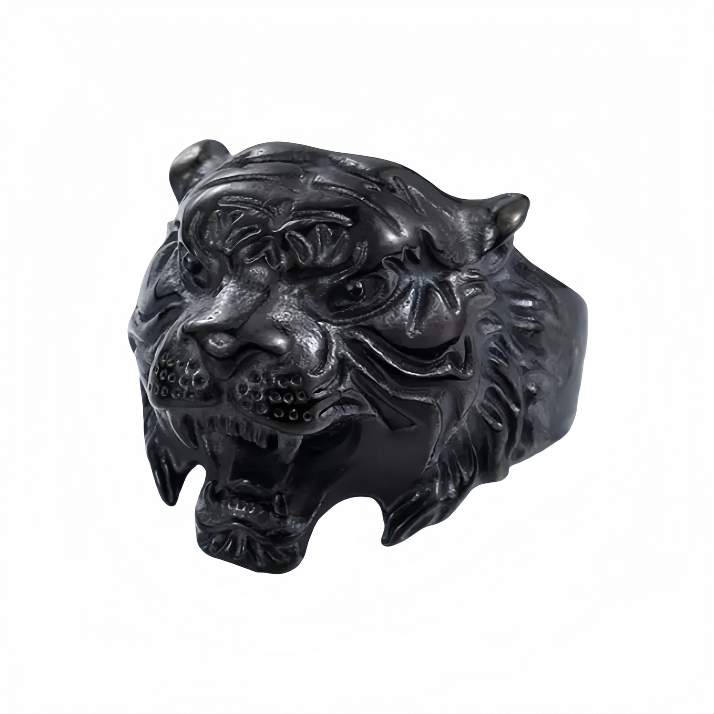 Men Tiger Head Symbol of Courage Leadership Wealth Strength Animal Engraved Ring # R31