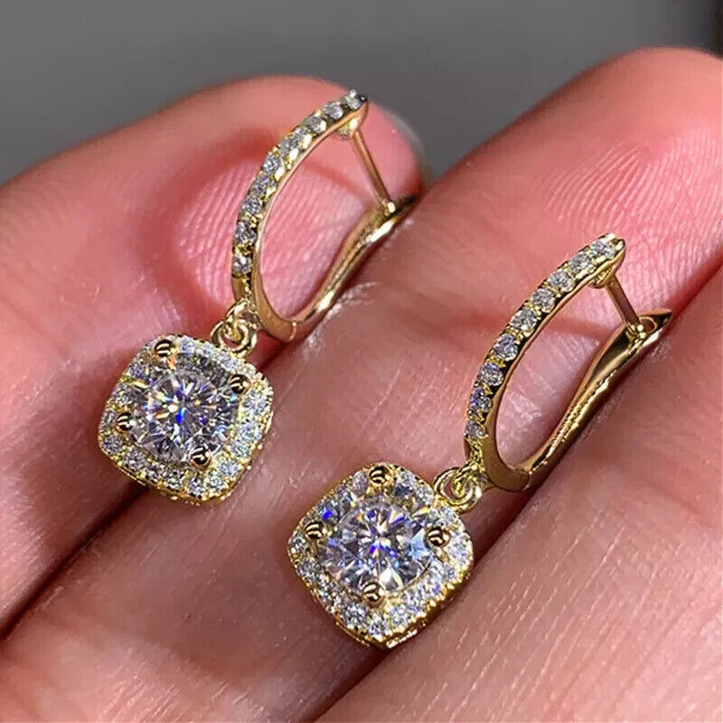 Women Crystal Zircon Earing Stud Drop Dangle Earrings Multicolour Party Jewelry
