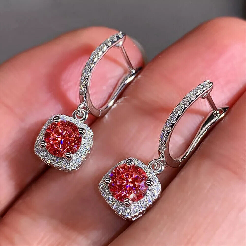 Women Crystal Zircon Earing Stud Drop Dangle Earrings Multicolour Party Jewelry