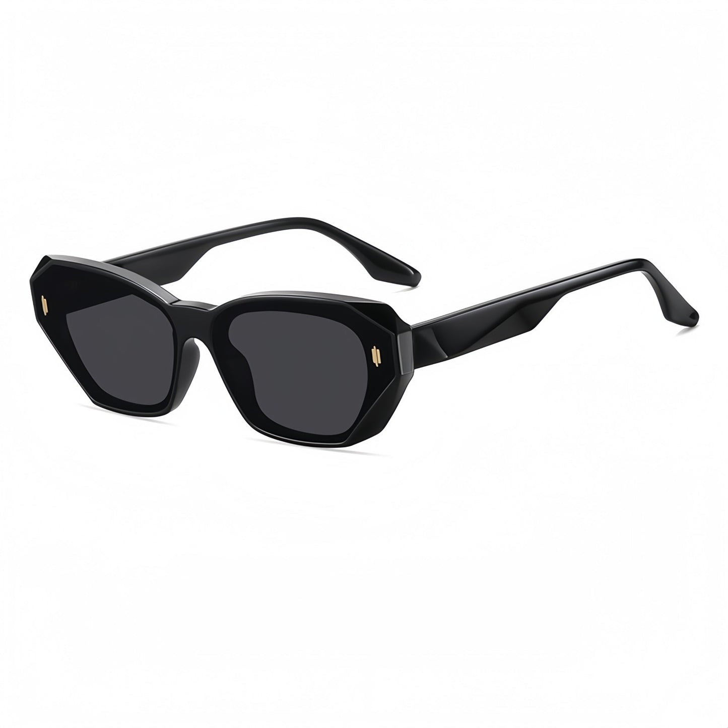 Women's Polarized Sunglasses Square Retro Rivet UV400 Anti-Glare Outdoor Driving # BC9103