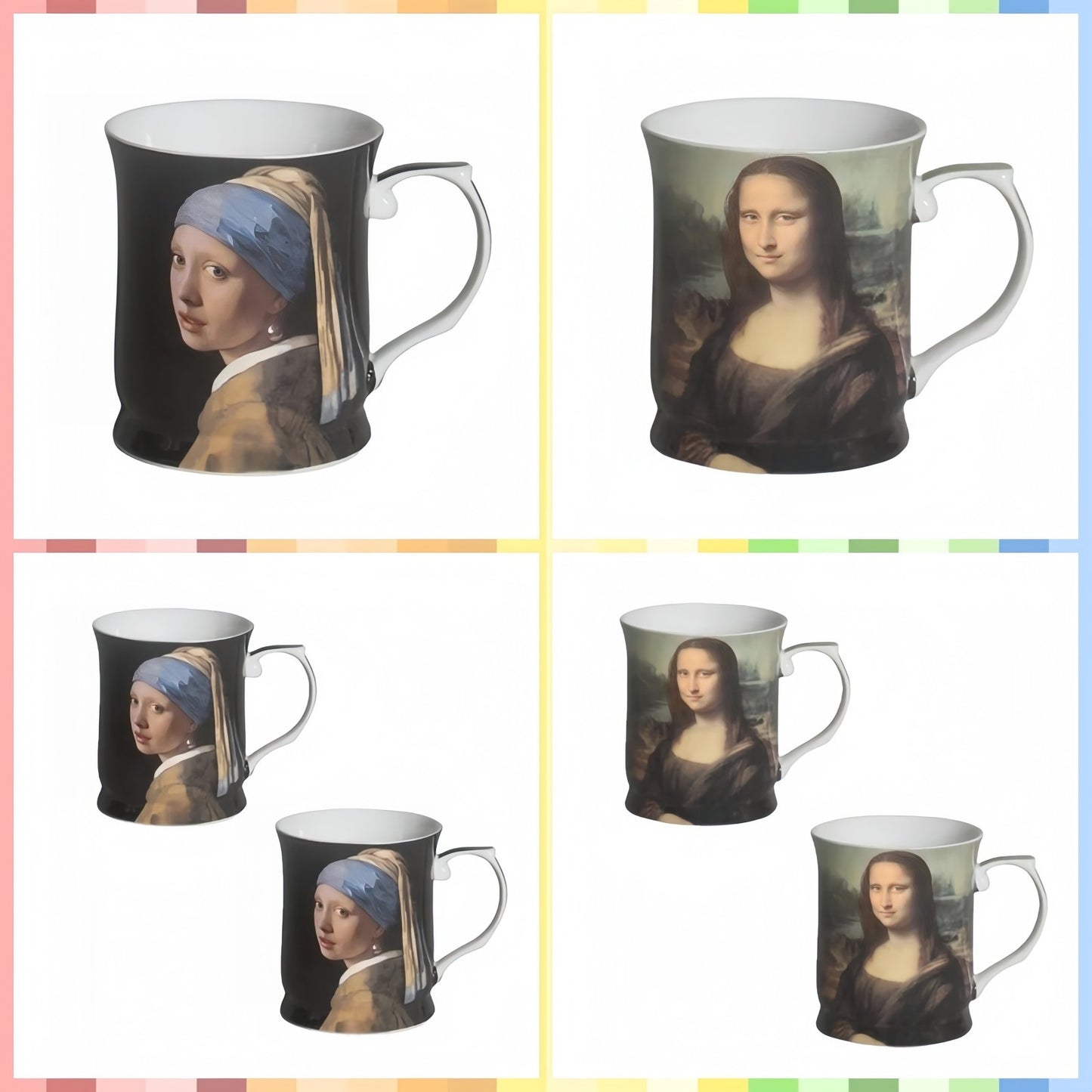 415cc Fine Porcelain Art Mug Classic Masterpiece Style Coffee Tea Cup Decor Gift # CW1696