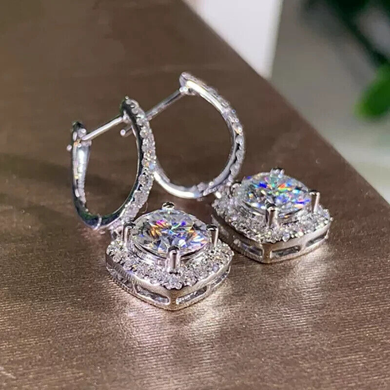 Women Crystal Zircon Earing Stud Drop Dangle Earrings Multicolour Party Jewelry