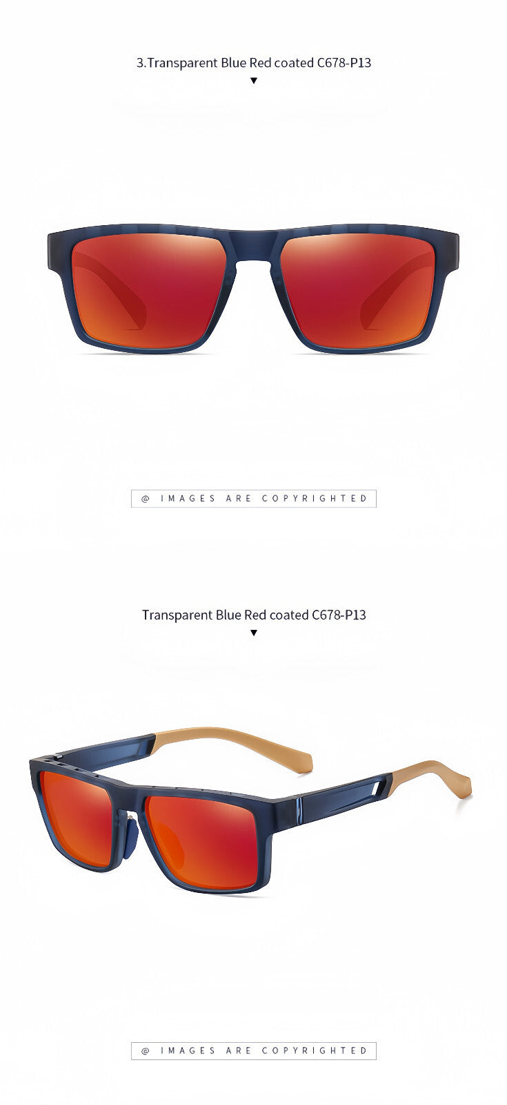 Men Polarized Sports Sunglasse Anti-Fog Vent Hole Design Cycling Running Driving # TR7521