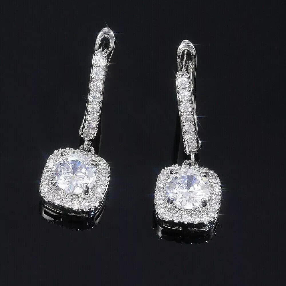 Women Crystal Zircon Earing Stud Drop Dangle Earrings Multicolour Party Jewelry