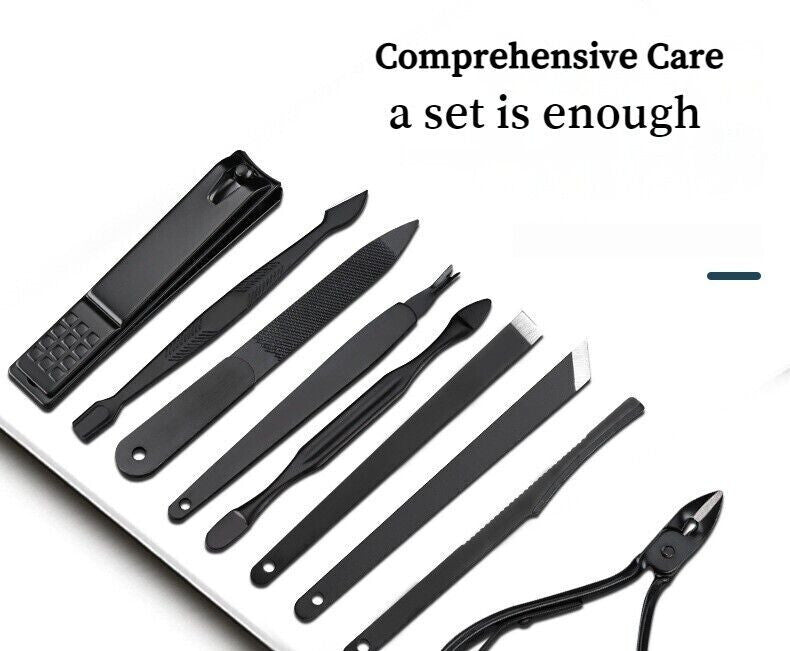 7/10/12/16/18 Pieces Professional Manicure & Pedicure Kit Nail Care Travel Grooming Set Home Use