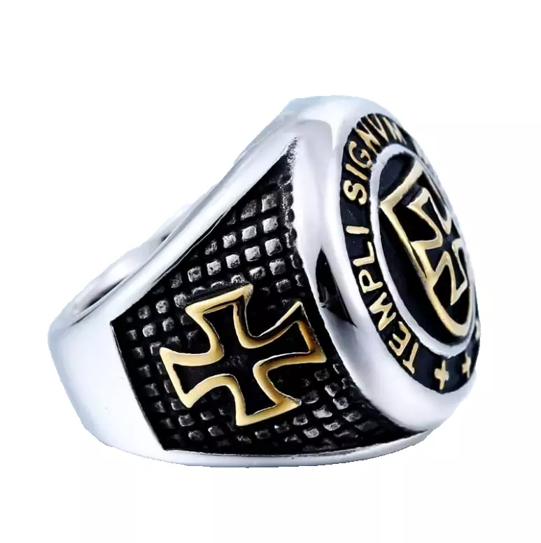 Men Domineering Design Vintage Medieval Holy Knight Templar Cross Blessing Rings # R271