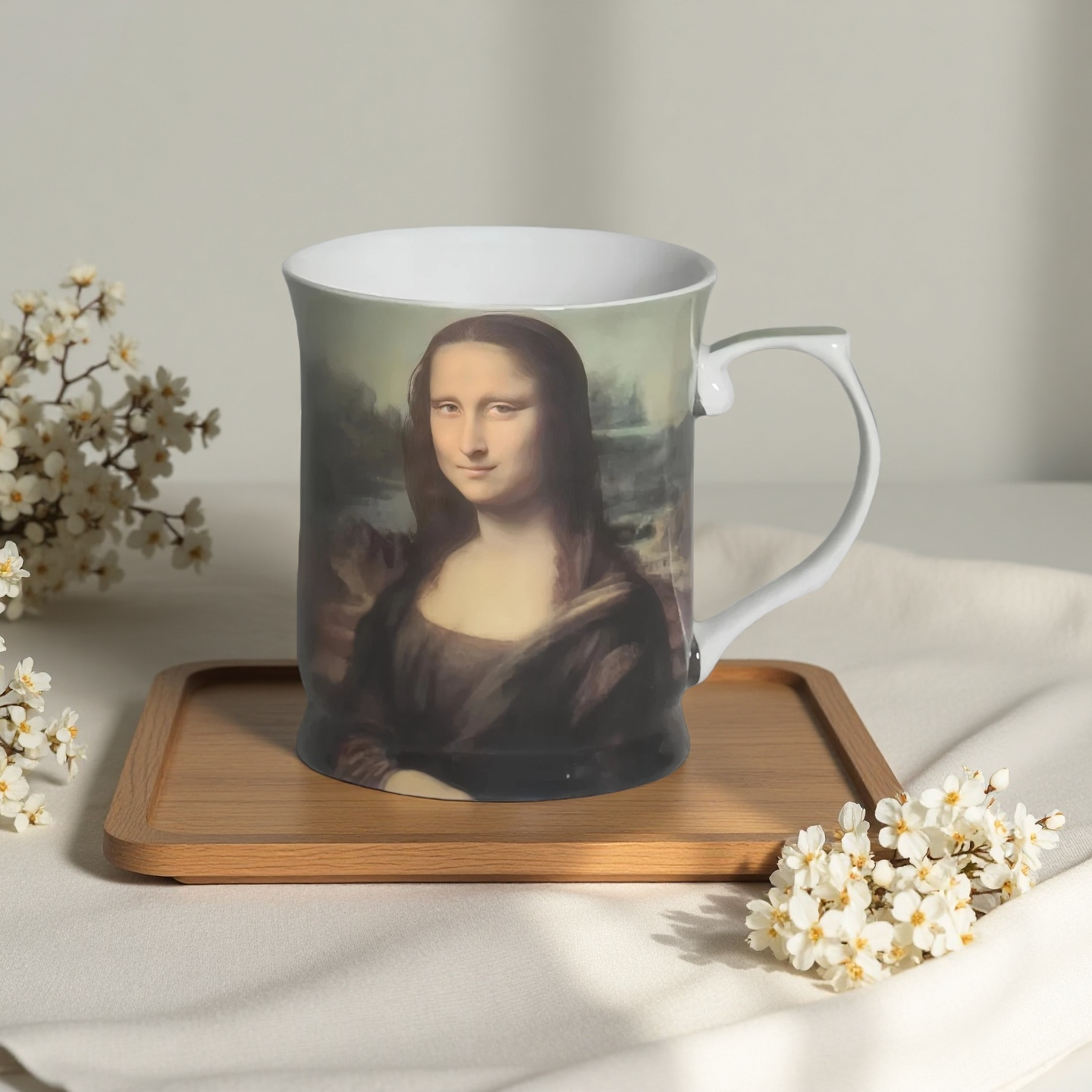 415cc Fine Porcelain Art Mug Classic Masterpiece Style Coffee Tea Cup Decor Gift # CW1696
