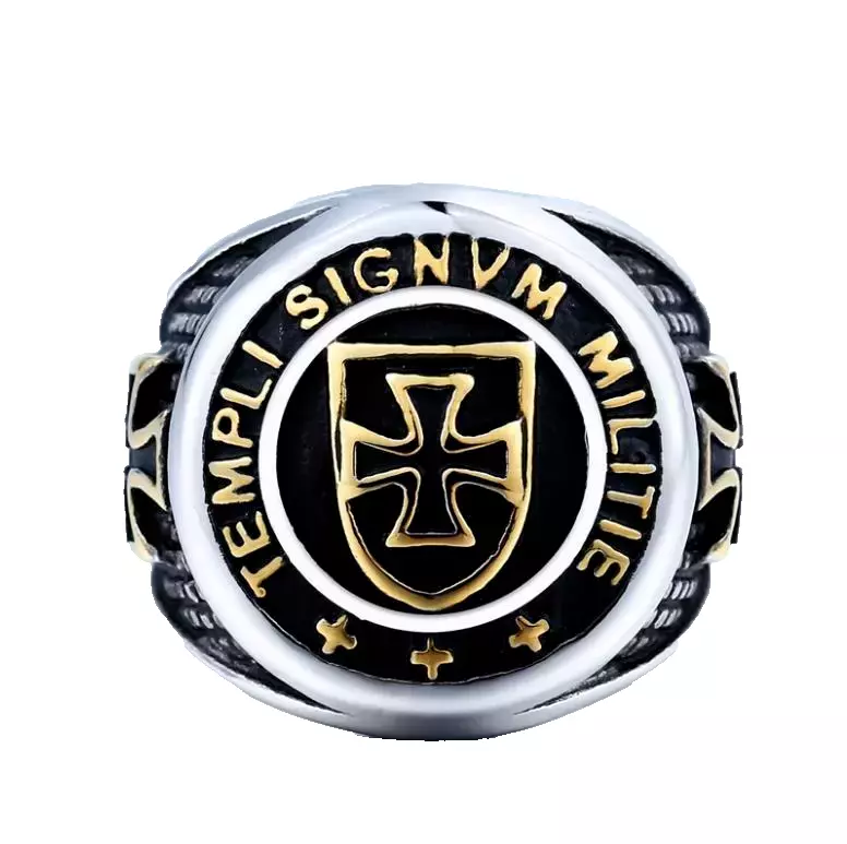 Men Domineering Design Vintage Medieval Holy Knight Templar Cross Blessing Rings # R271