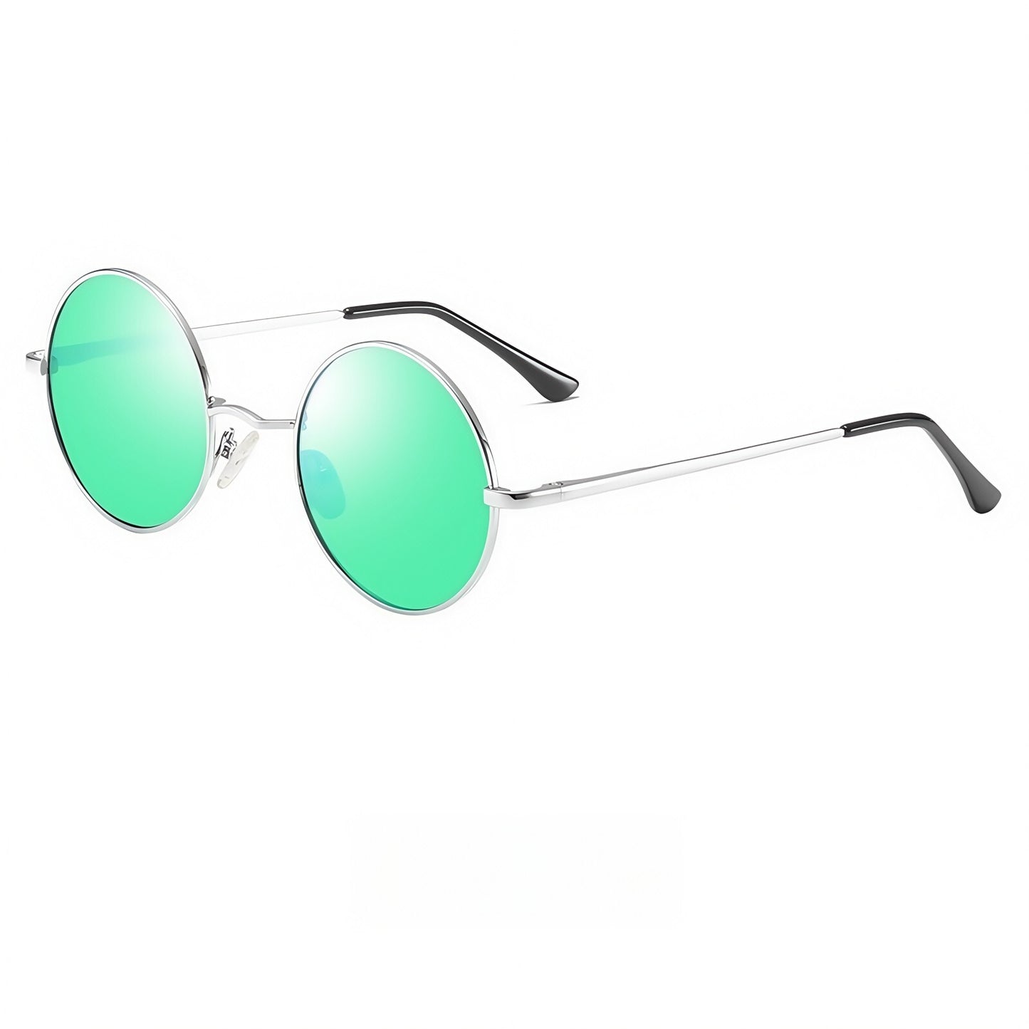 Men Retro Lightweight Circle Round Sunglasses UV400 Anti-Glare Hippie Aesthetics # 801