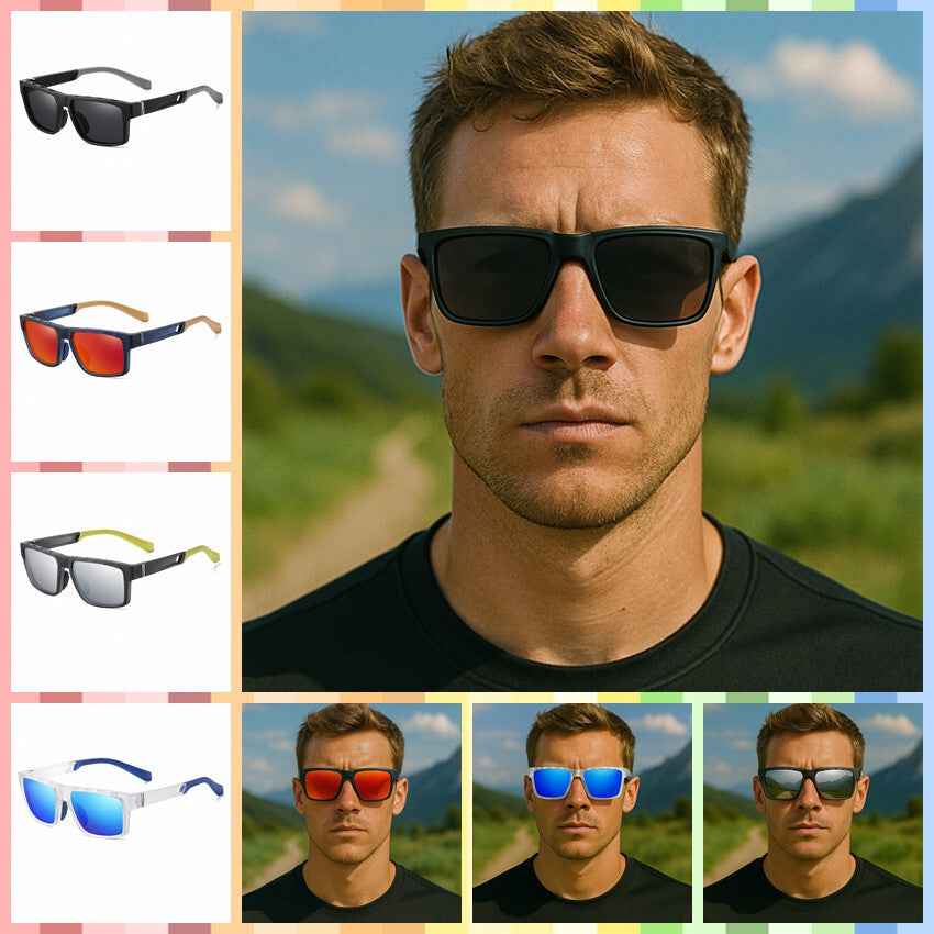 Men Polarized Sports Sunglasse Anti-Fog Vent Hole Design Cycling Running Driving # TR7521