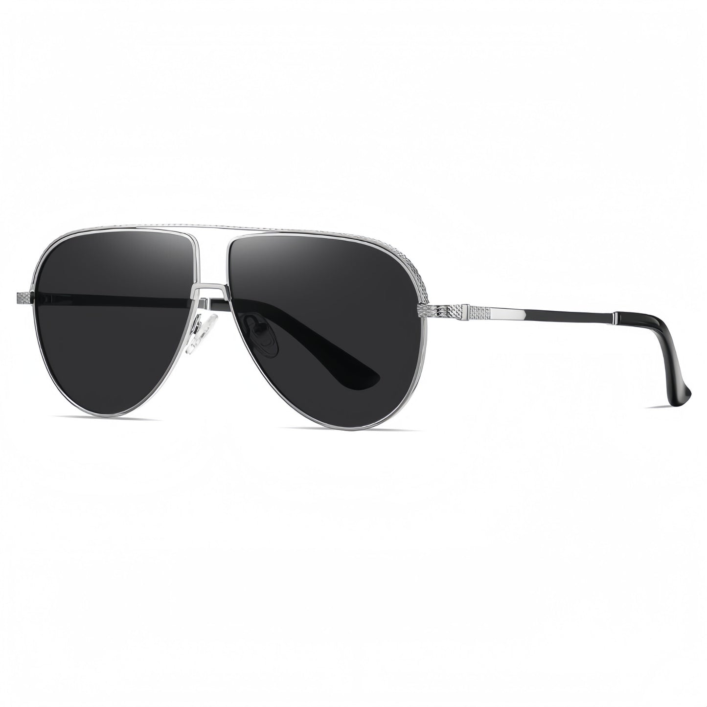 Men Flexible Temples Polarized Aviator Double Beam Anti-Glare Driving Sunglasses # JS8540