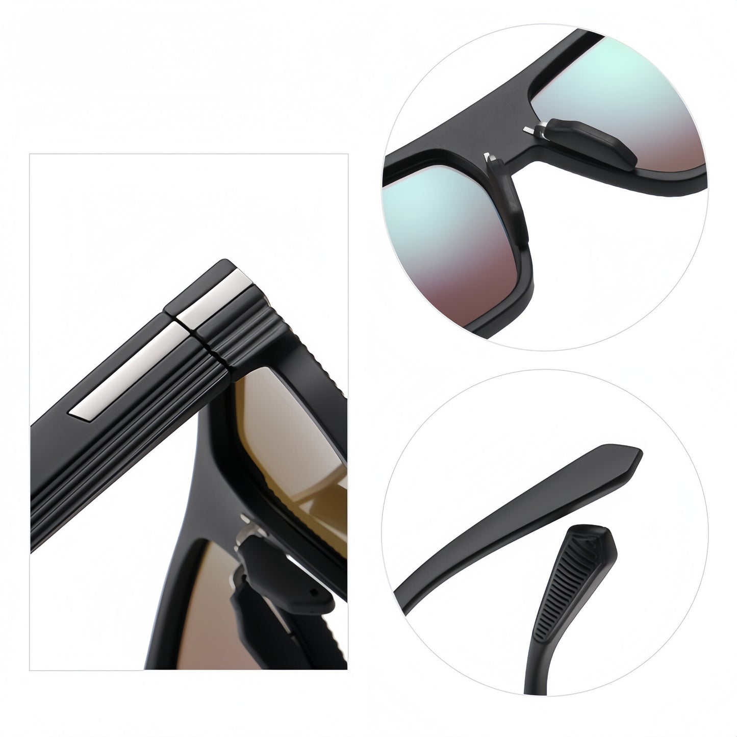 Men Polarized Sports Driving Sunglasse Anti-Glare UV Comfort Fit Cycling Running # TR7523