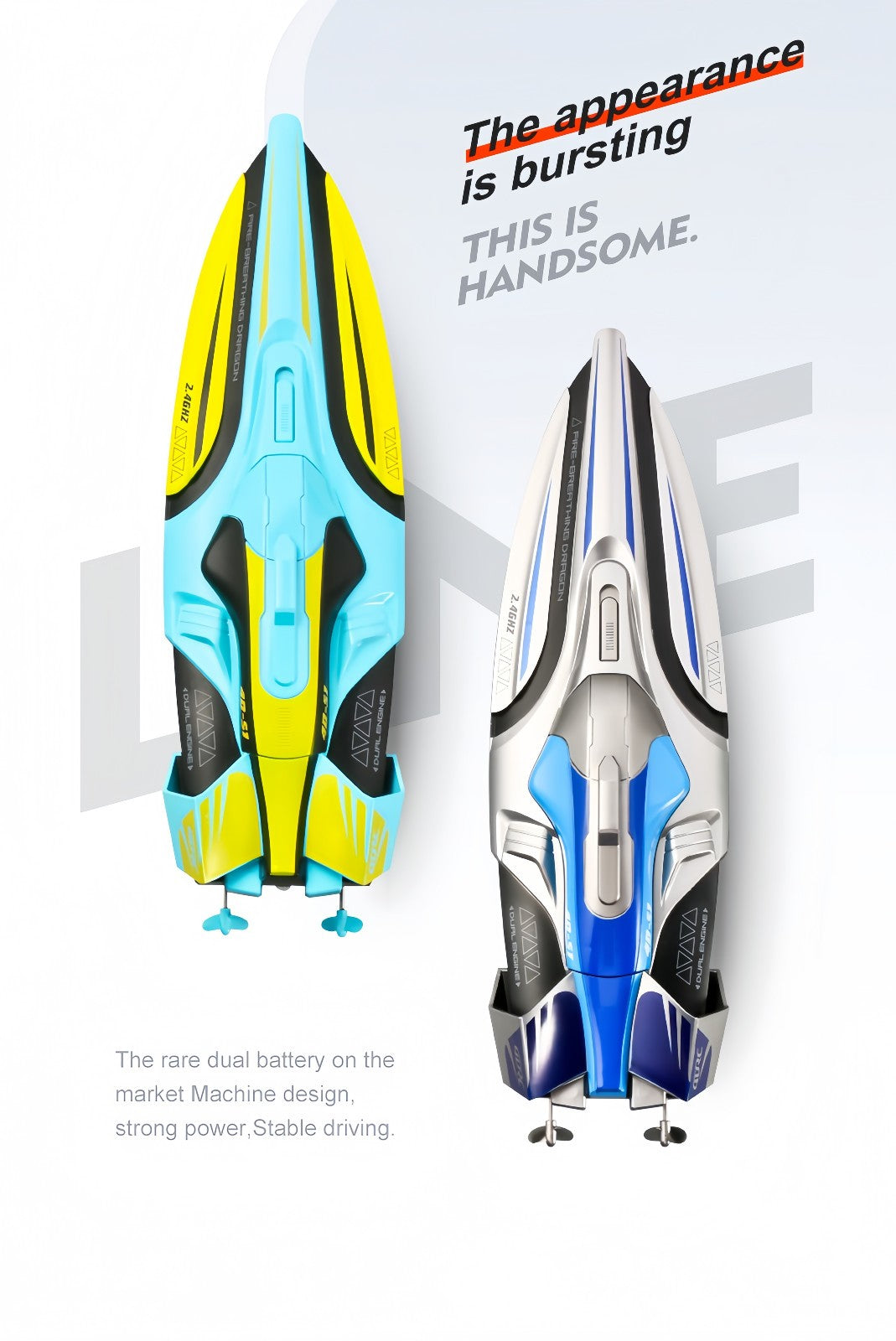 2.4GHz Waterproof S1 Long Range Wireless Remote Control High Speed Boat Toy Gift