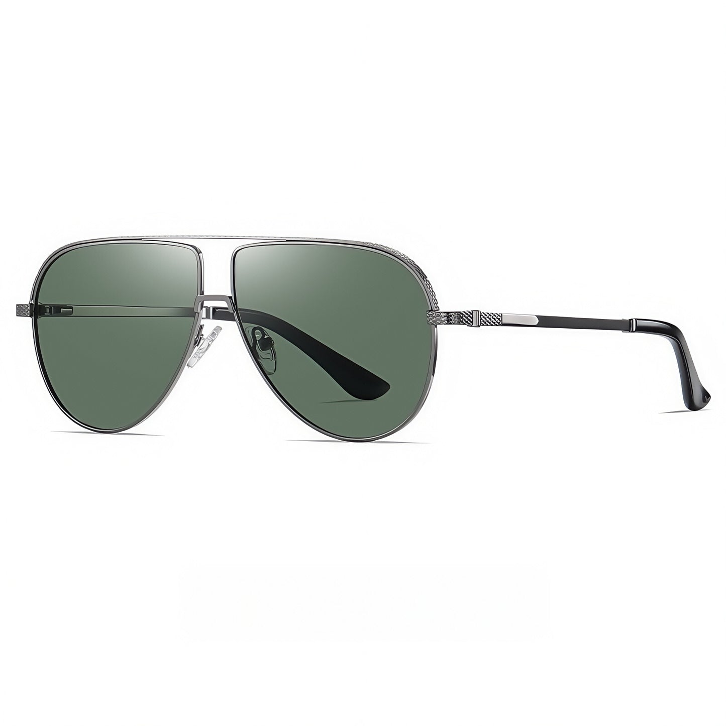 Men Flexible Temples Polarized Aviator Double Beam Anti-Glare Driving Sunglasses # JS8540