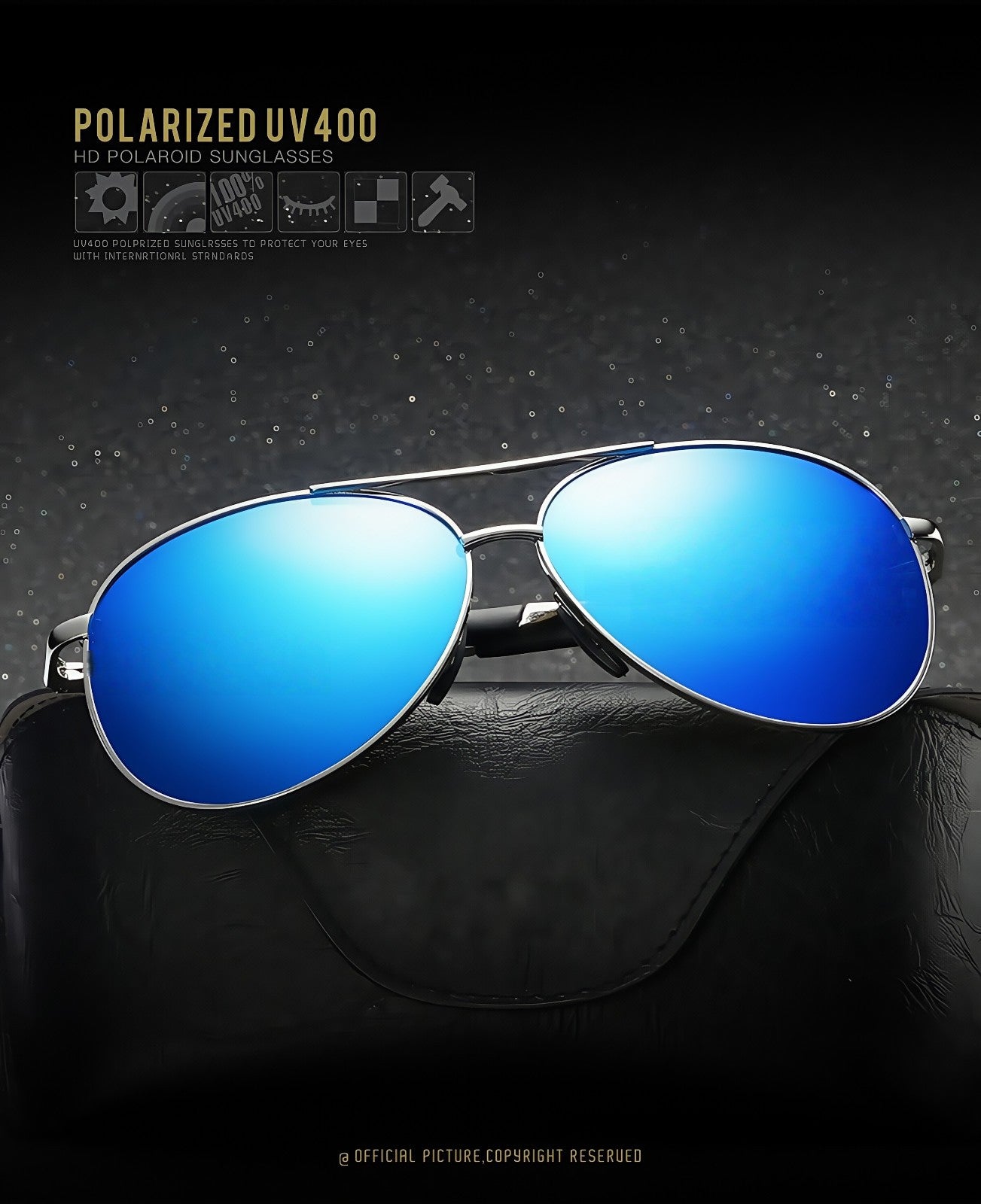 Men’s Polarized Aviator Sunglasses UV400 Metal Driving Outdoor Sports Daily Wear # 0971