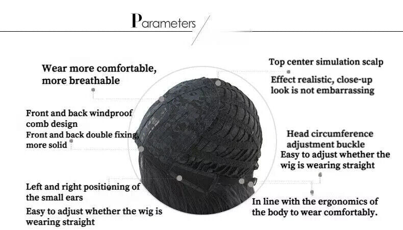 Trendy Lightweight & Breathable Framing Bangs Synthetic Hair Short Wavy Bob Wigs # 1715