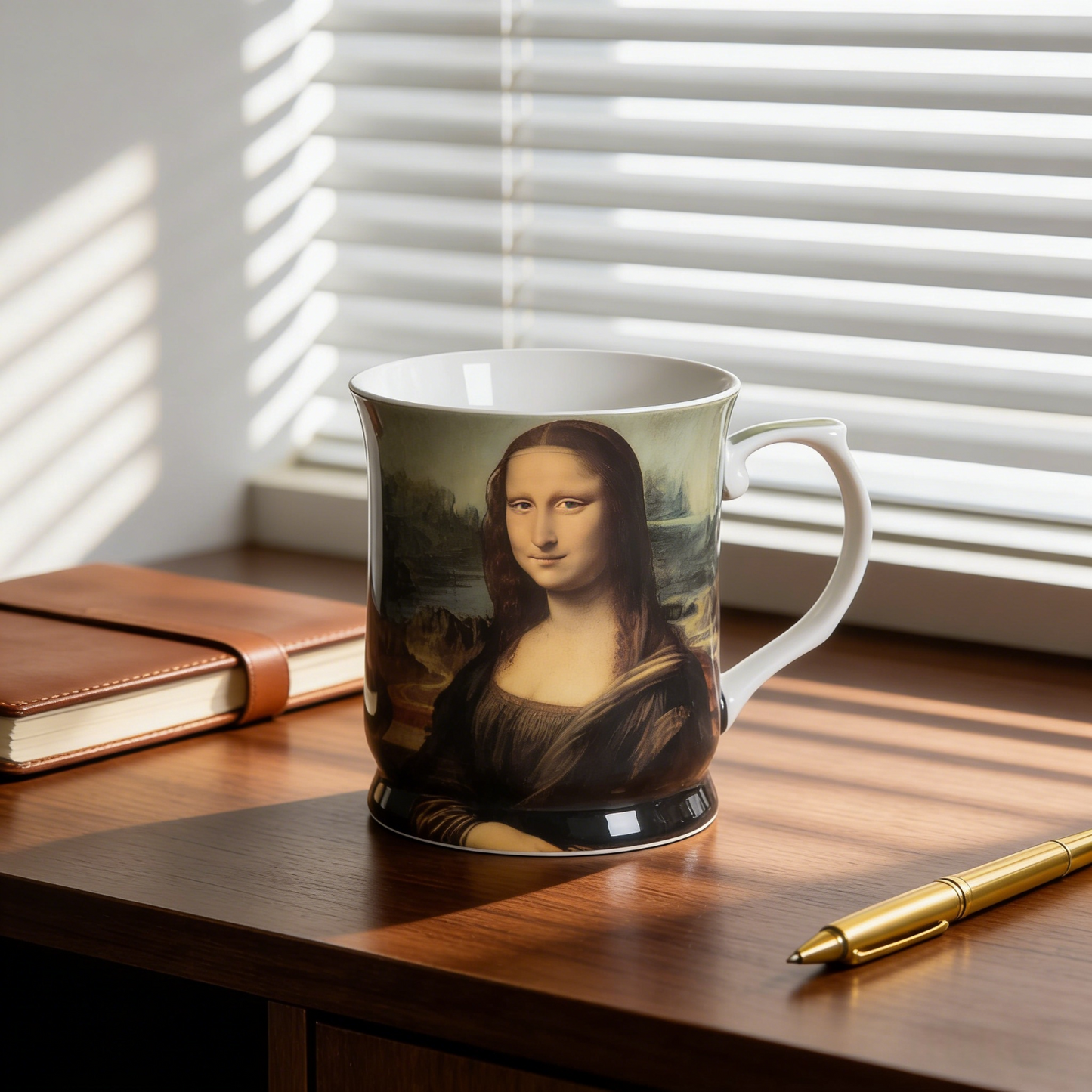 415cc Fine Porcelain Art Mug Classic Masterpiece Style Coffee Tea Cup Decor Gift # CW1696