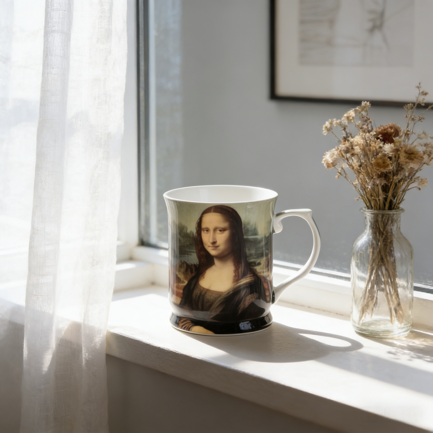 415cc Fine Porcelain Art Mug Classic Masterpiece Style Coffee Tea Cup Decor Gift # CW1696