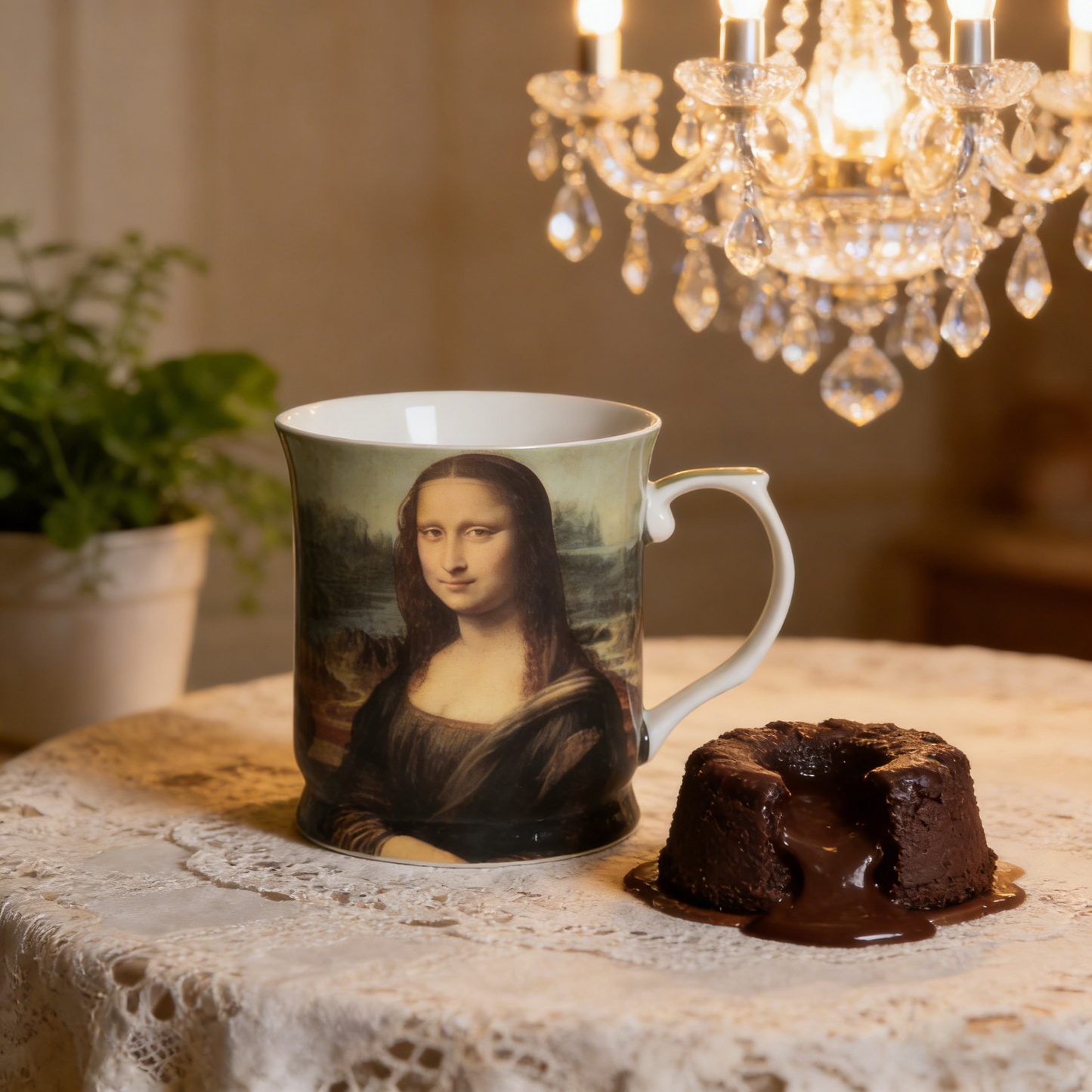415cc Fine Porcelain Art Mug Classic Masterpiece Style Coffee Tea Cup Decor Gift # CW1696