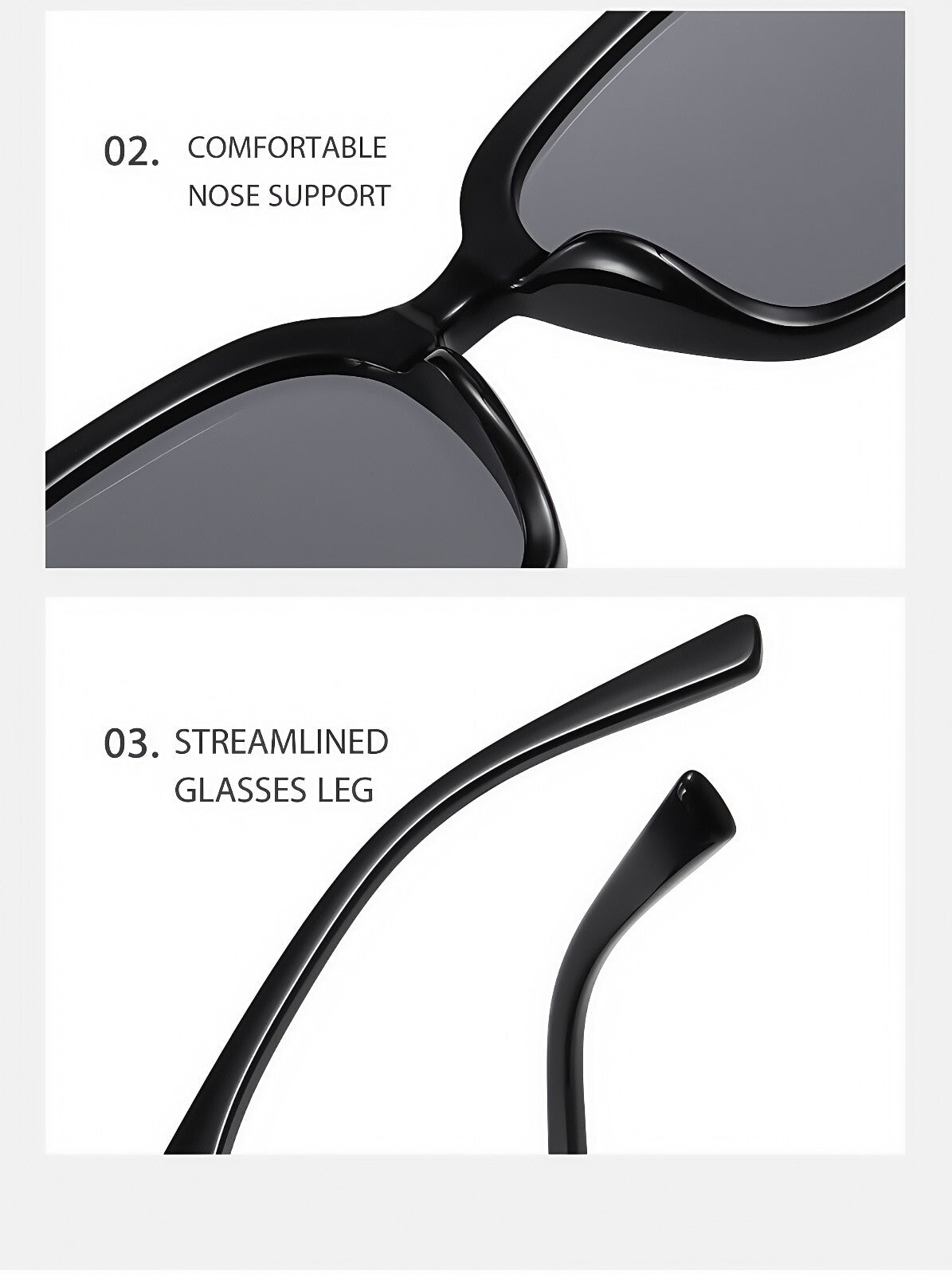 Women Stylish Outdoor Polarized Square Sunglasses UV400 Lightweight & Anti-Glare # TR6304