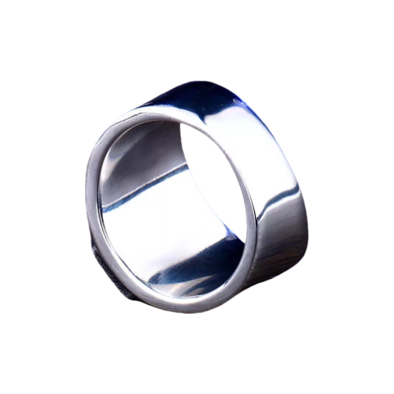 Men Vintage Statement Ring Octagon Cut Blue Green Gemstone Wide Band Punk Biker Jewelry # R216