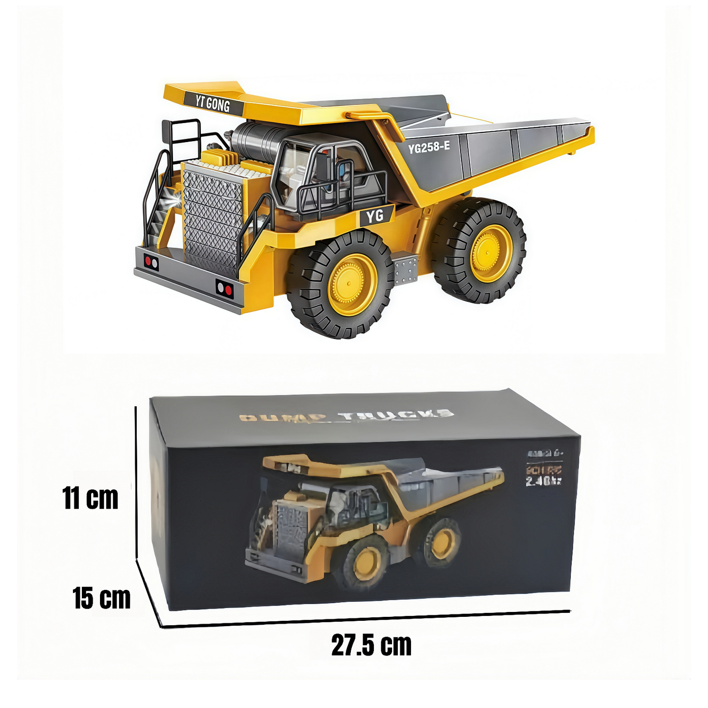 Remote Control Multi-Terrain Dump Truck Tipper Loader Bulldozer RC Toy Boys Gift