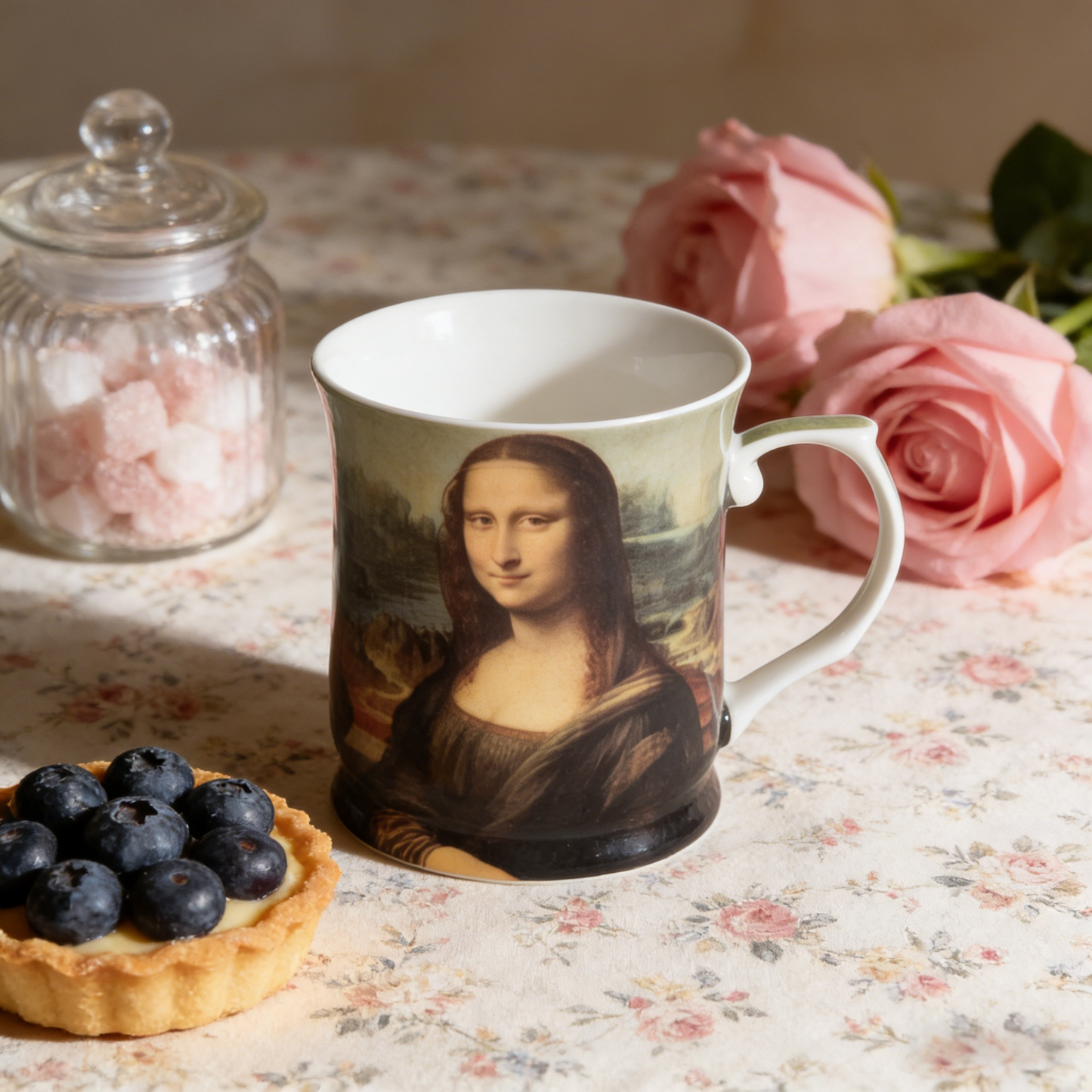 415cc Fine Porcelain Art Mug Classic Masterpiece Style Coffee Tea Cup Decor Gift # CW1696