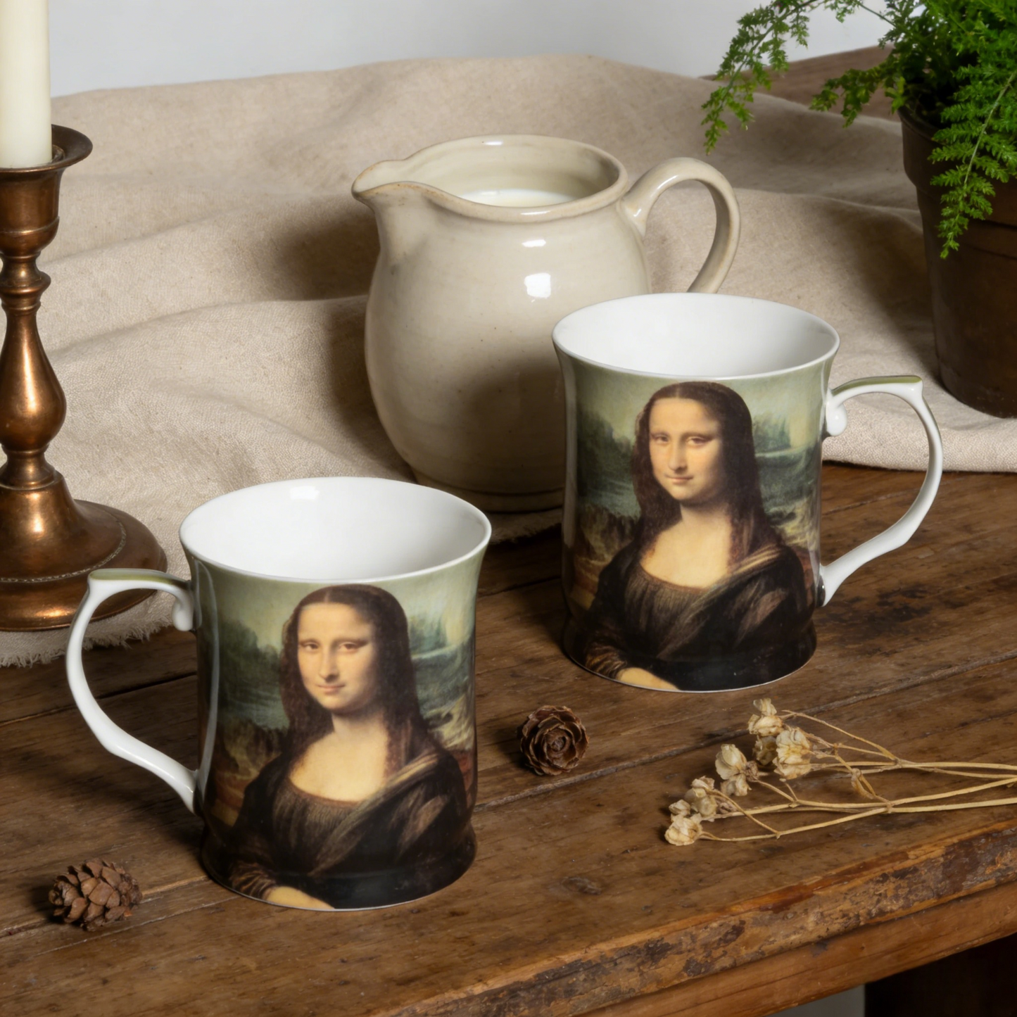 415cc Fine Porcelain Art Mug Classic Masterpiece Style Coffee Tea Cup Decor Gift # CW1696