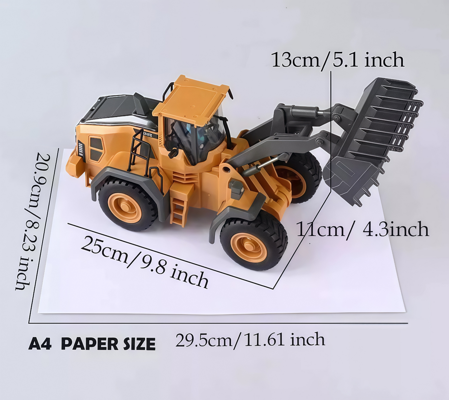 Remote Control Loader Electric Bulldozer Truck Boy Birthday Gift Idea Kid RC Toy
