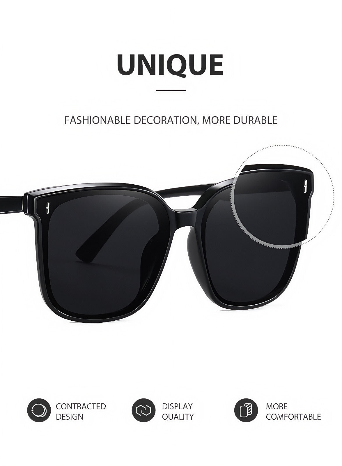 Women Stylish Outdoor Polarized Square Sunglasses UV400 Lightweight & Anti-Glare # TR6304