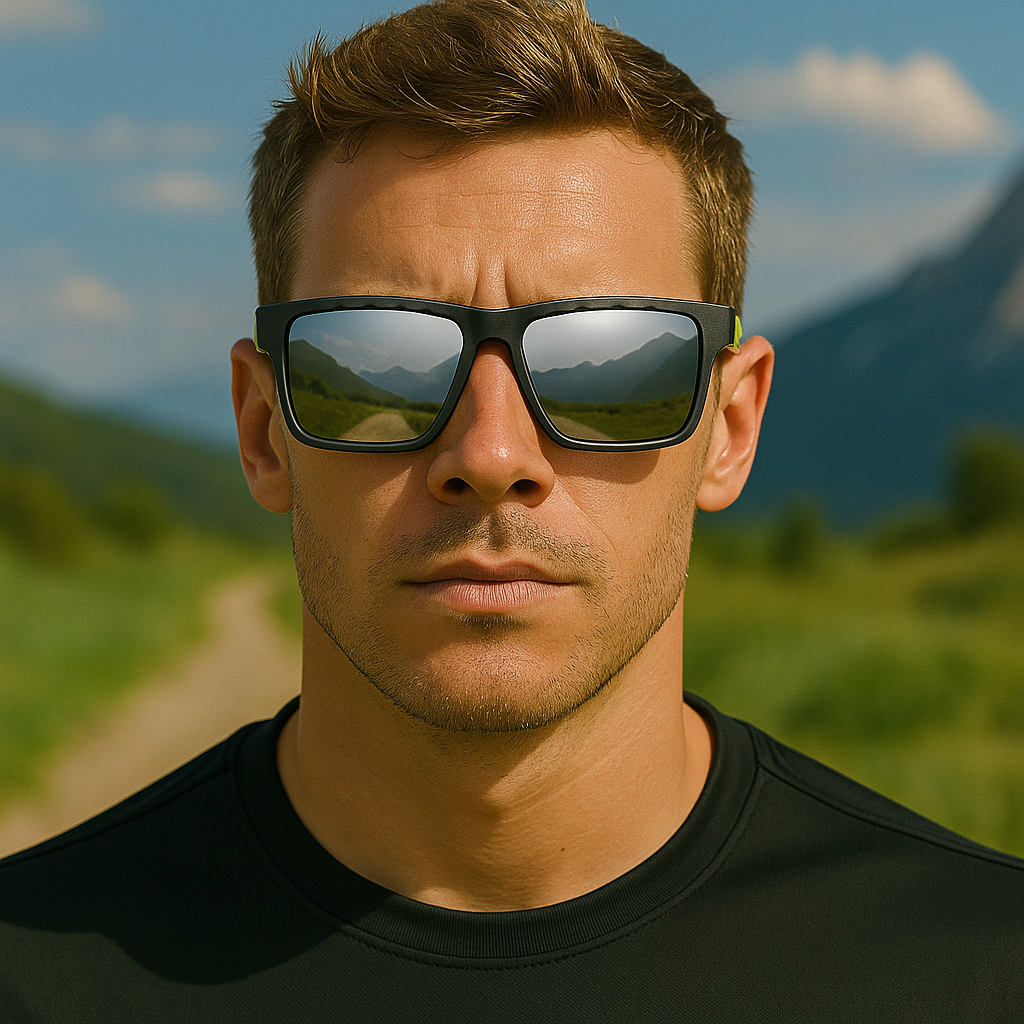 Men Polarized Sports Sunglasse Anti-Fog Vent Hole Design Cycling Running Driving # TR7521