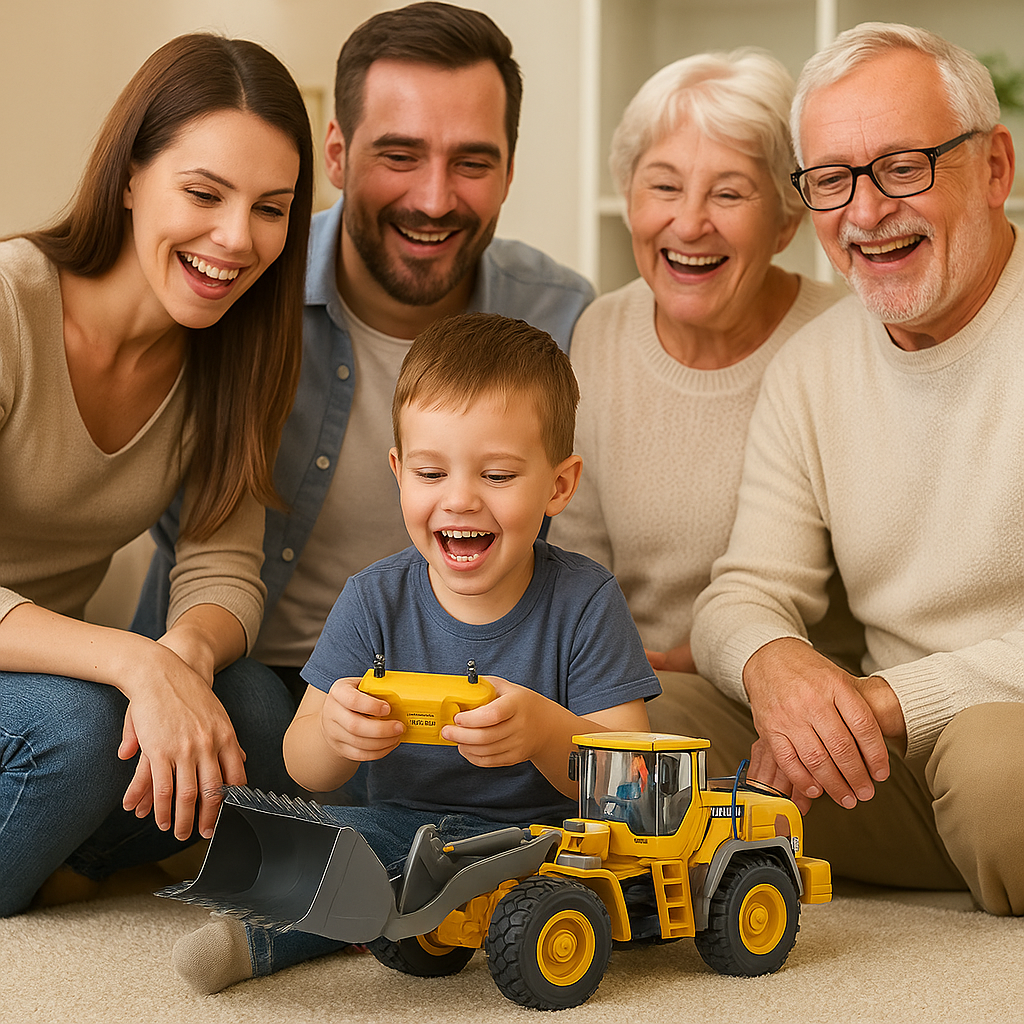 Remote Control Loader Electric Bulldozer Truck Boy Birthday Gift Idea Kid RC Toy