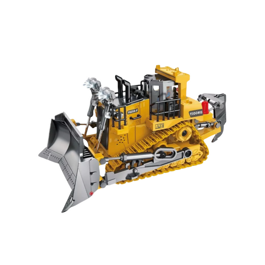 Remote Control Bulldozer Truck Tipper Loader Light & Sound RC Toy Boys Gift