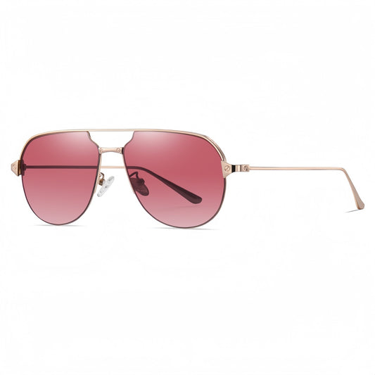 Men Polarized Aviator Sunglasses Lightweight UV400 Anti Glare Double Beam Design # JS8509