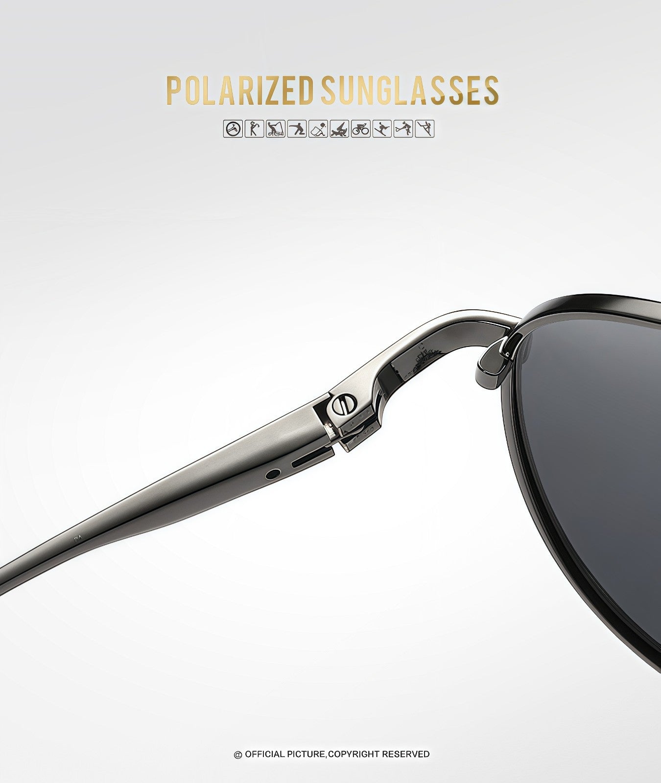 Men’s Polarized Aviator Sunglasses UV400 Metal Driving Outdoor Sports Daily Wear # 0971