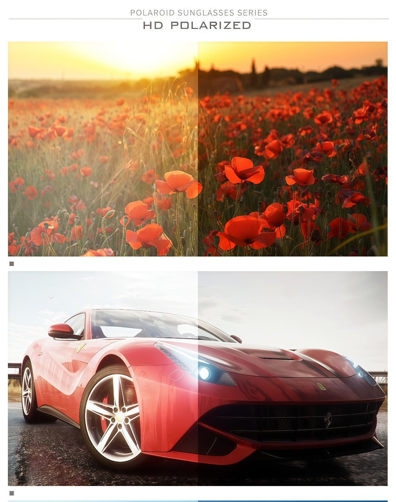 Men Polarized Sports Driving Sunglasse Anti-Glare UV Comfort Fit Cycling Running # TR7523