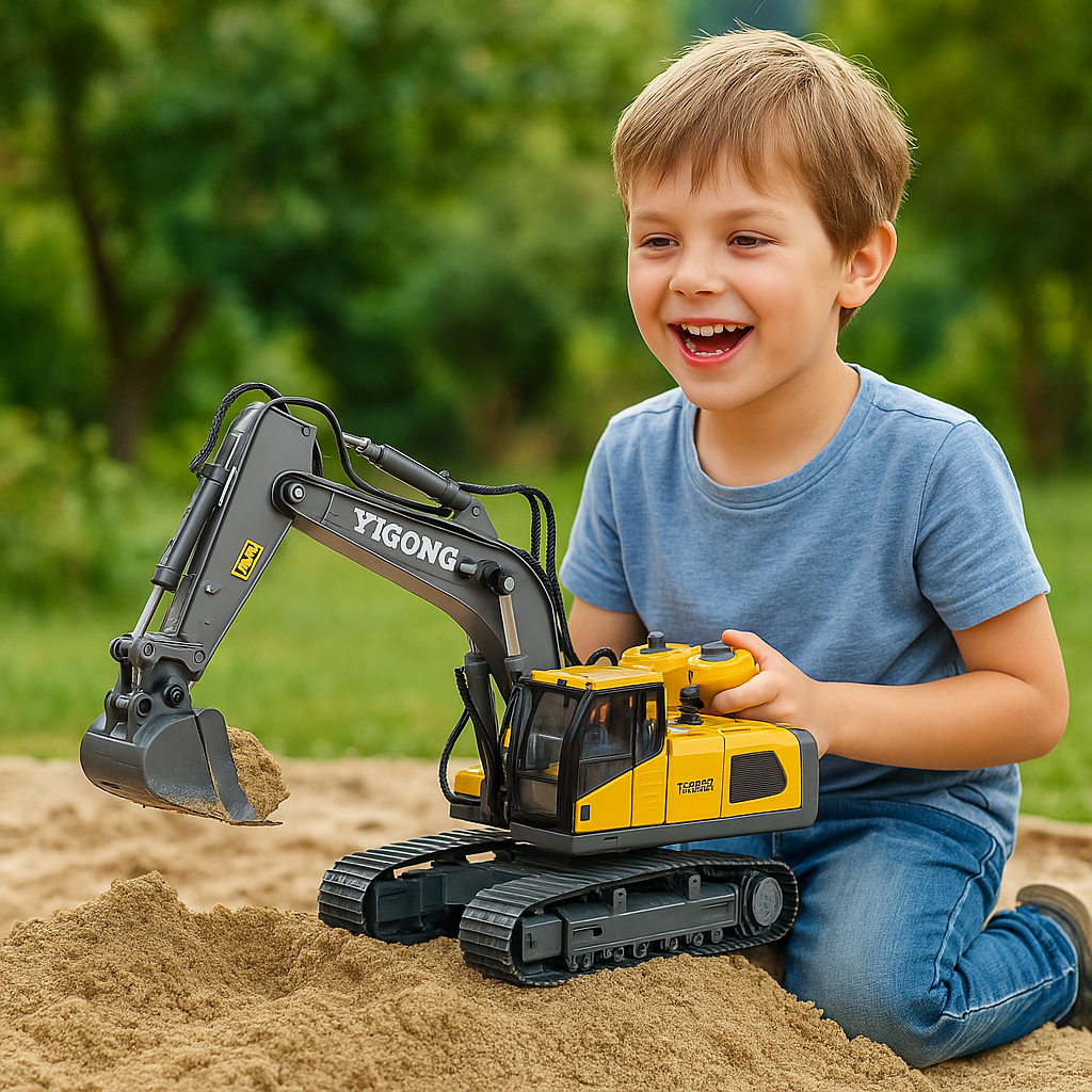Construction Vehicle RC Toy Excavator Crawler Bulldozer Dump Truck Tipper Loader