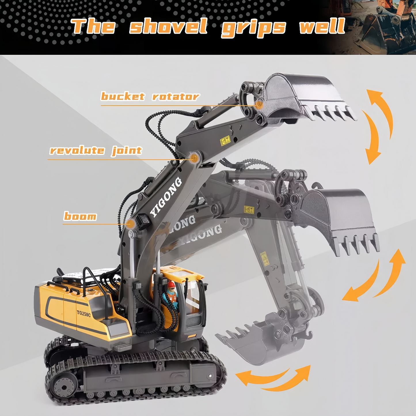 Construction Vehicle RC Toy Excavator Crawler Bulldozer Dump Truck Tipper Loader