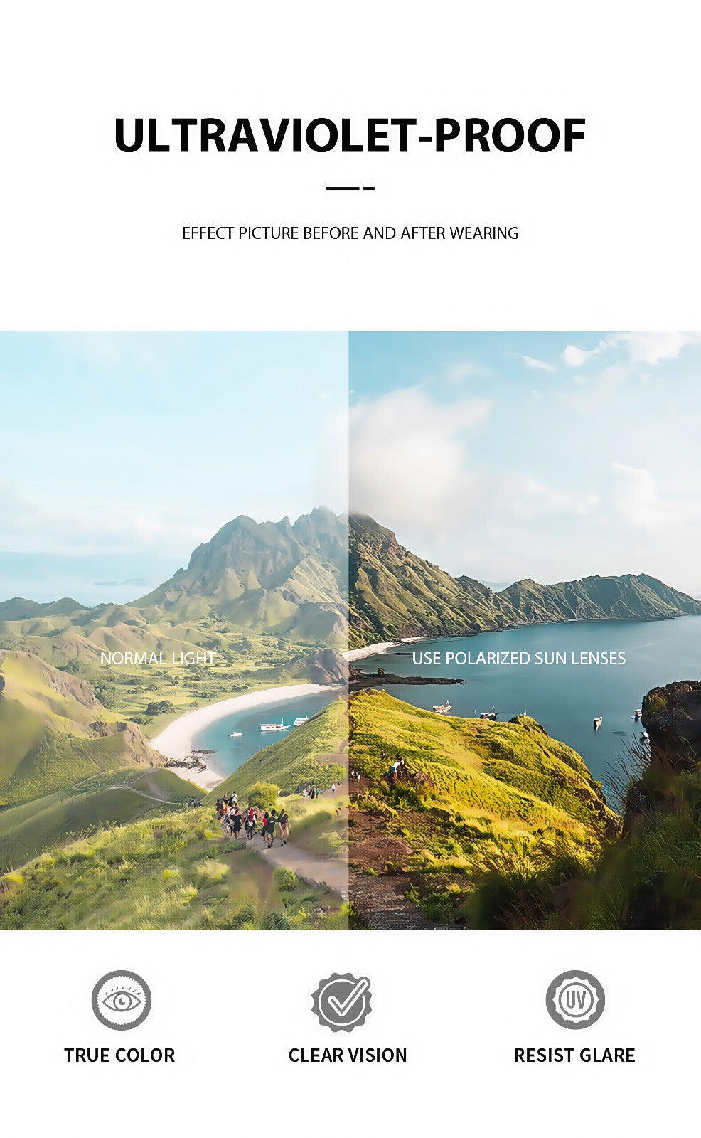 Men Polarized Sports Driving Sunglasse Anti-Glare UV Comfort Fit Cycling Running # TR7523