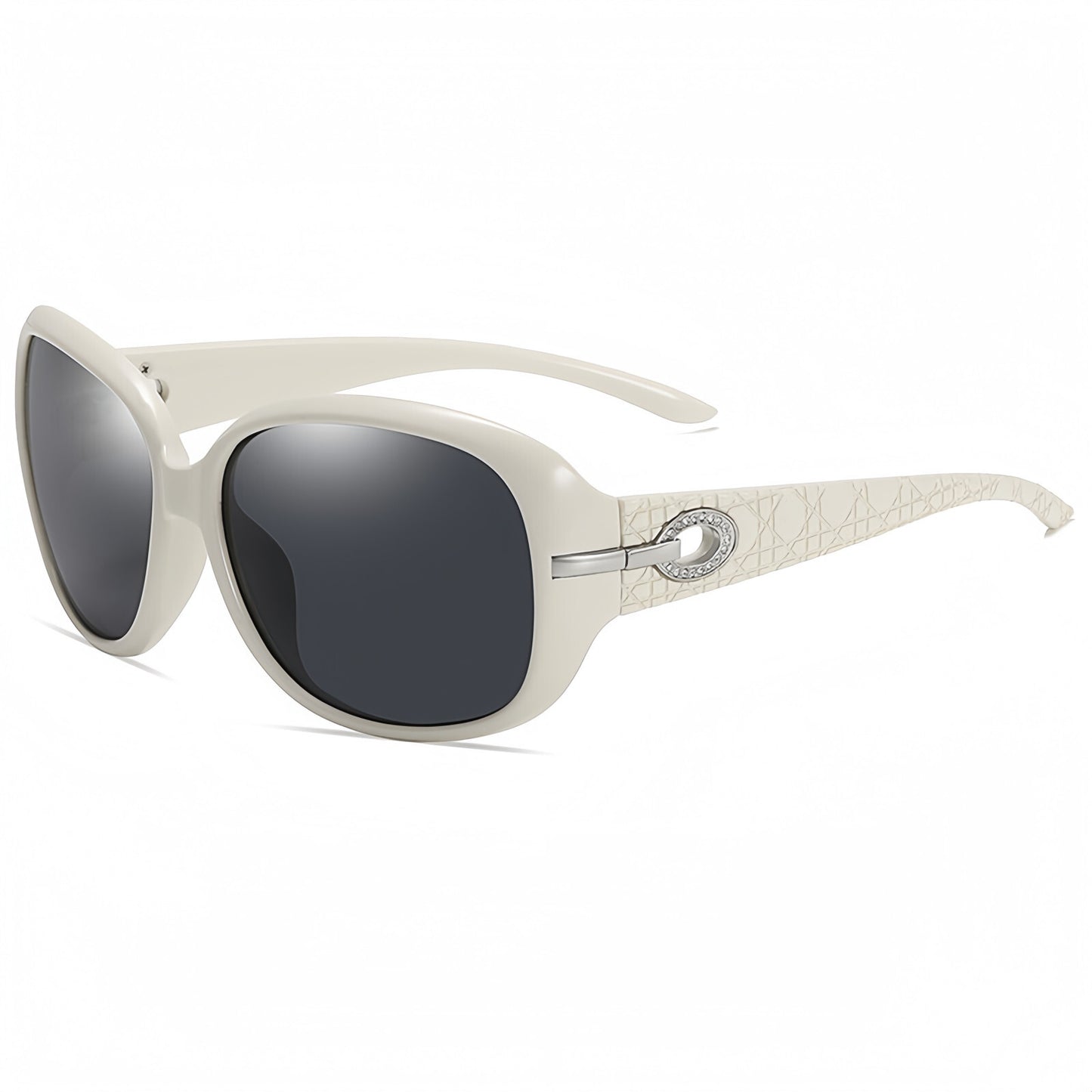 Women Diamond-Inspired Arms Anti-UV400 Polarized Sunglasses Travel Driving Beach # ST2012
