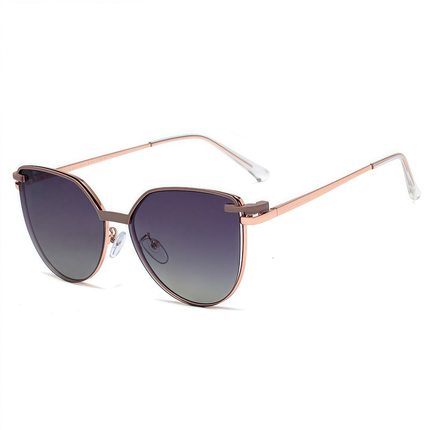 Women Cat Eye 2-in-1 Anti Blue Light UV400 Magnetic Clip-On Polarized Sunglasses # 95802