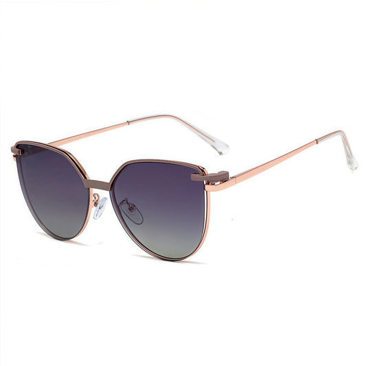 Women Cat Eye 2-in-1 Anti Blue Light UV400 Magnetic Clip-On Polarized Sunglasses # 95802